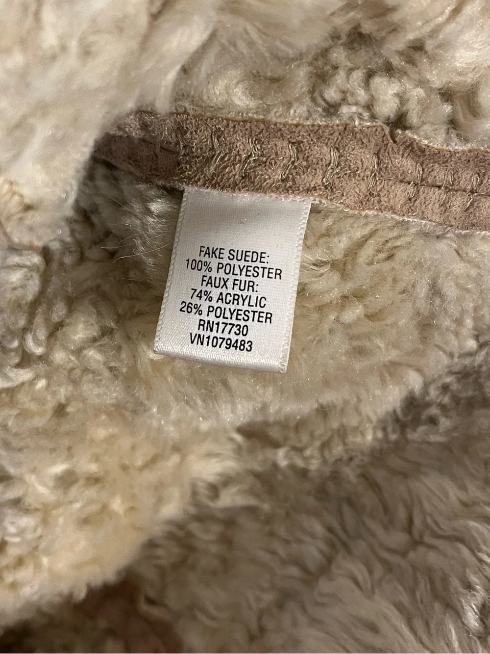 Mossimo Tan Faux Suede Coat Faux Fur Shearling Lining 70s Vintage Inspired